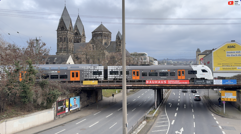 Deutschland | Züge am Bahnhof Koblenz-Stadtmitte | BBF Berlin Bretagne Fernsehen